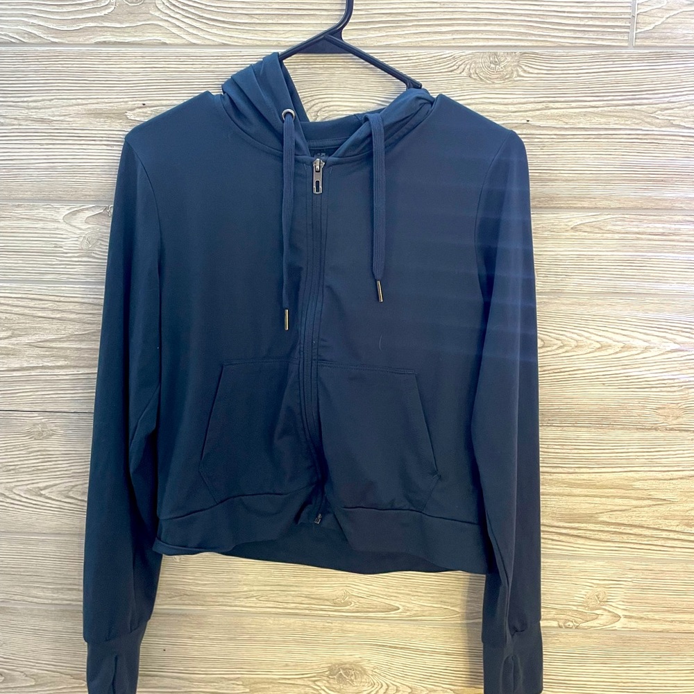 Marshals cropped navy hoodie